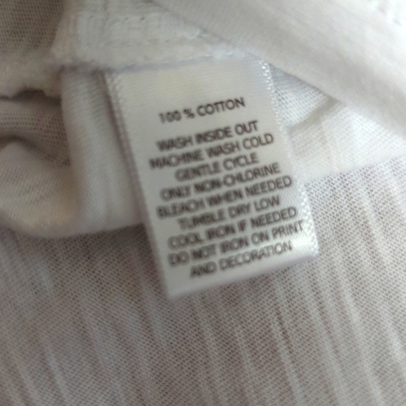 LOFT T-Shirt Blue Heart Flag with Silver Stars Size Small Lightweight - Picture 4 of 4